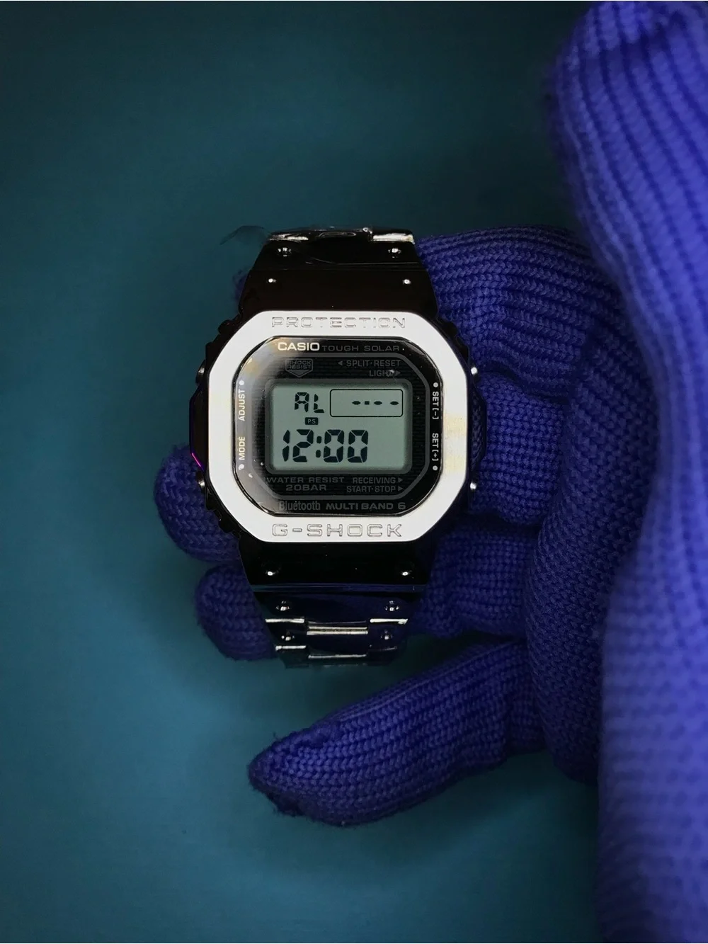 Custom G Shock Metal Silver Colorway